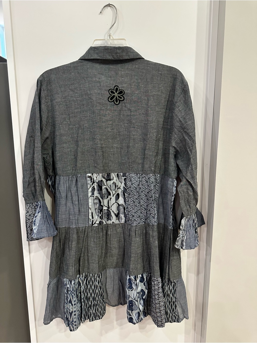 NWT Young Threads Patchwork Embroidered Tunic Shirt Dress MSRP 88 - Picture 3 of 11